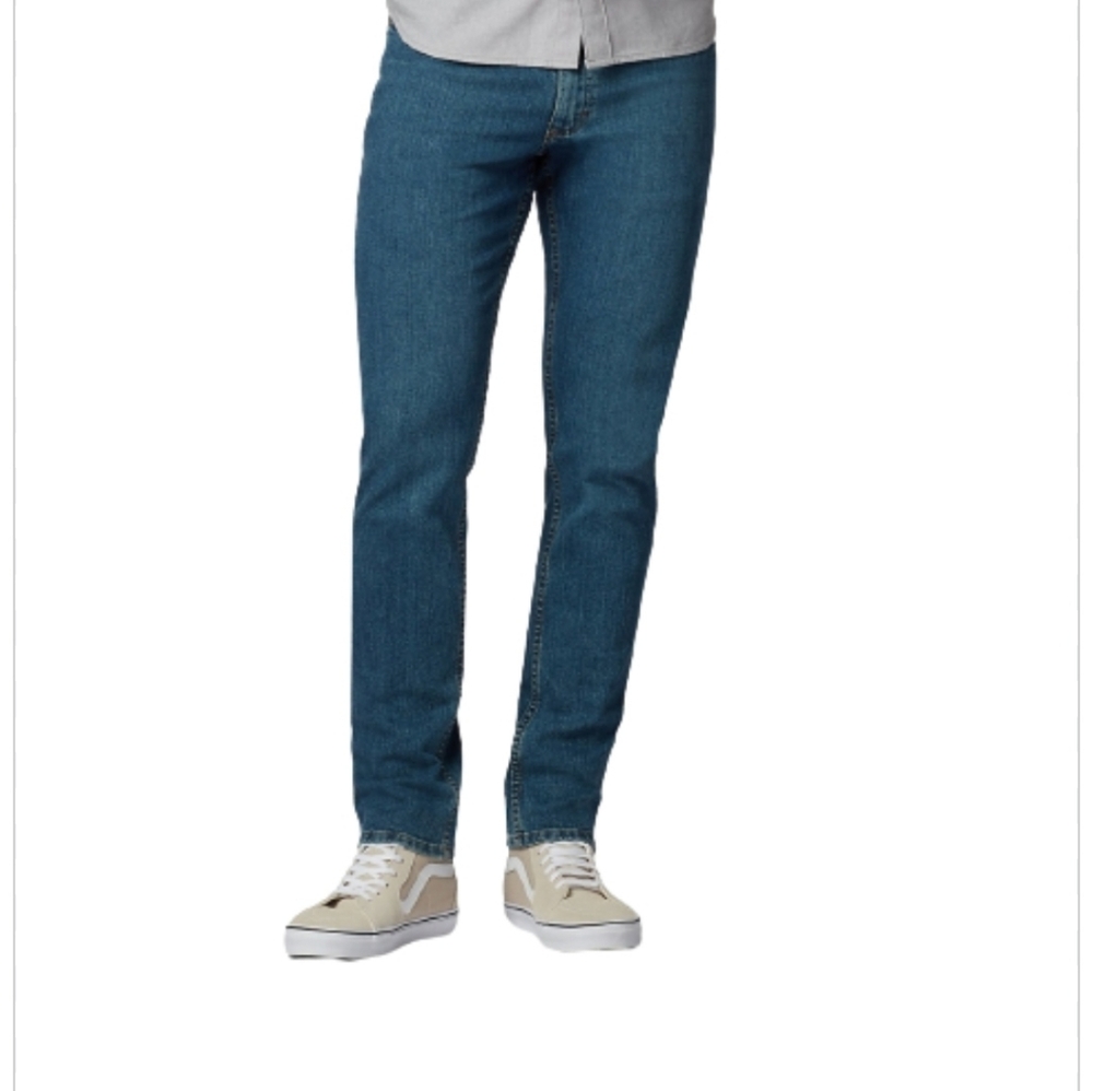 MEN'S LEE PREMIUM FLEX REGULAR FIT STRAIGHT LEG DENIM JEANS IN HERO BLUE 30×32